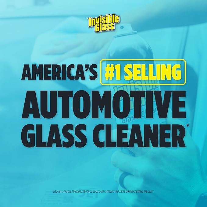Invisible Glass 92164-6PK Premium Glass Cleaner Spray for Car Windshields and Windows, Automotive and Home Window Cleaner, Streak-Free, Ammonia-Free, Tint-Safe – 22 fl oz (Pack of 6)