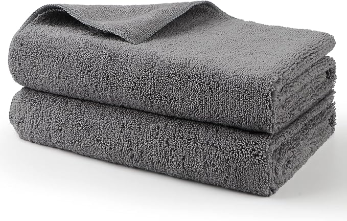 HOMEXCEL Professional Large Microfiber Car Drying Towels 2 Pack, Lint Free, Scratch Free, Highly Absorbent Drying Towel