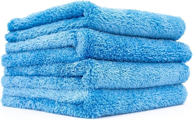 The Rag Company - Eagle Edgeless 500 (4-Pack) Professional Korean 70/30 Blend Super Plush Microfiber Detailing Towels, 5