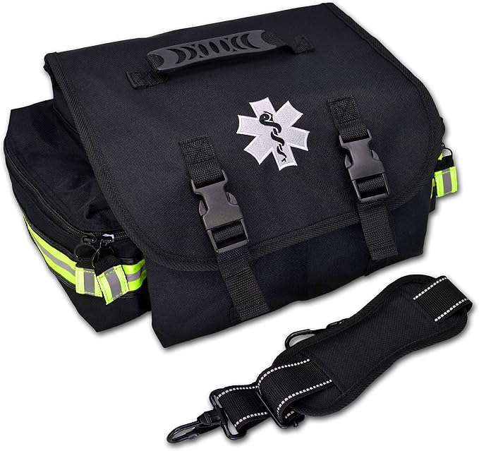 Lightning X Products Small EMT Medic First Responder Trauma EMS Jump Bag With Dividers - Stealth Black