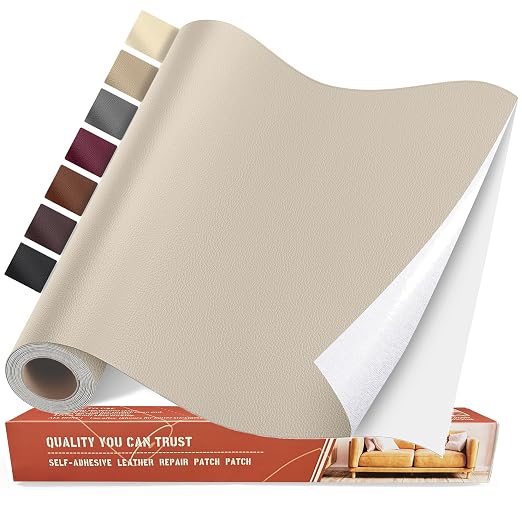 Leather Repair Tape, Self Adhesive Leather Repair Patch Kit Beige