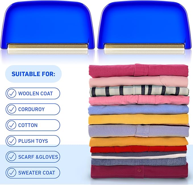 Boao 4 Pieces Sweater Combs to Remove Pilling Sweater Defuzzer Multi-Fabric Shaver and Cashmere Comb Wool Pilling Remover Pills, Fuzz from Clothes(Classic Industrial)