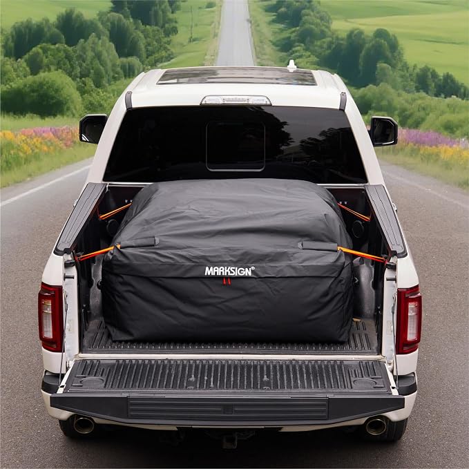 Truck Bed Cargo Bag, 34 Cubic Feet 100% Waterproof Cargo Bag for Truck Bed, Heavy Duty Pickup Storage Bag Fits Any Truck