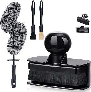 Large Tire Shine Applicator & Bendable Wheel Brush Set for Detailing Cleaning and Tire Shine,Automotive Tire Dressing Ap