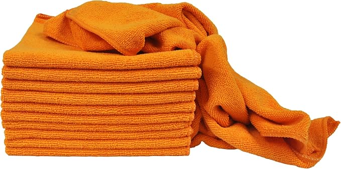 Eurow Utility 240 GSM Terry Weave Microfiber Cleaning Towels for Home, Auto, Boat, RV, Garage, Shop, Streak-Free, Scratc