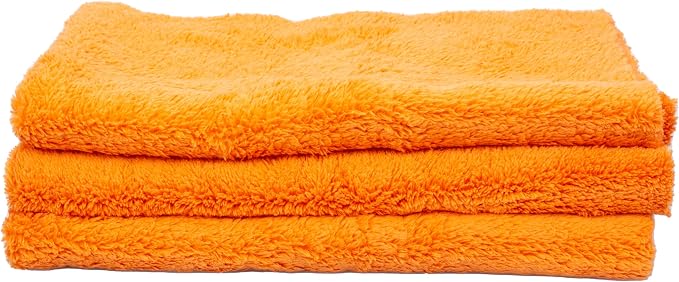 Maxshine 16" x 24" Universal 3-Pack Orange 500GSM Edgeless Microfiber Towel – Ultra-Soft & High Absorbency – Ideal for C