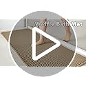 Waffle Bath Mat, Boho Bathroom Rugs Non Slip, 36x24 Pale Beige