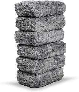 Adam's Polishes Plush Microfiber Applicator Pad (6 Pack) – Microfiber Sponge Car Detailing Applicators | Use with Cerami