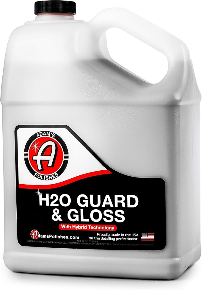 Adam's Polishes H2O Guard & Gloss (Gallon) - Car Detailing Hybrid Top Coat Silica Sealant, Car Wax & Polish Quick Detail