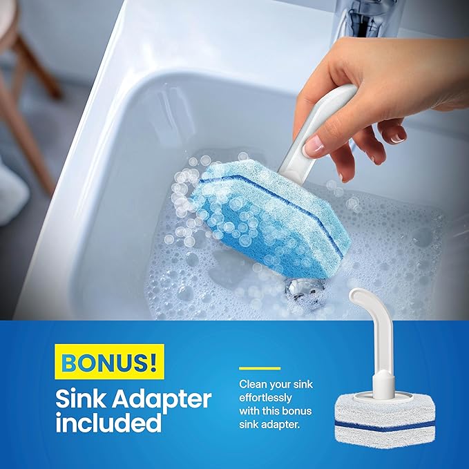 CleanGenius Disposable Prefilled Toilet Cleaning Scrubbers (30 Count)