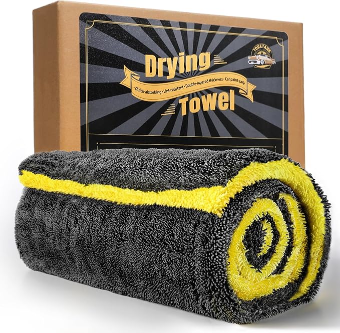 toretark Microfiber Towels for Cars Drying Towel - 36"x24", Streak-Free Double-Sided Ultra Absorbent Bath Towels, Edgele