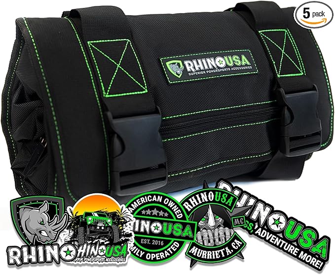 Rhino USA Tool Bag Roll - Heavy Duty Canvas Organizer for Tools