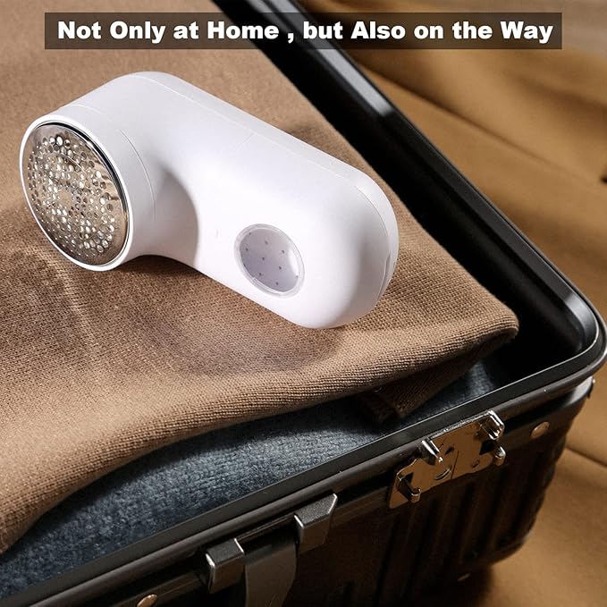 Fabric Shaver, Electric Lint Remover, 2.0 USB Rechargeable Fabric Defuzzer, Reusable Cordless Sweater Shaver can be Used Anywhere (2.0 Pro, White)