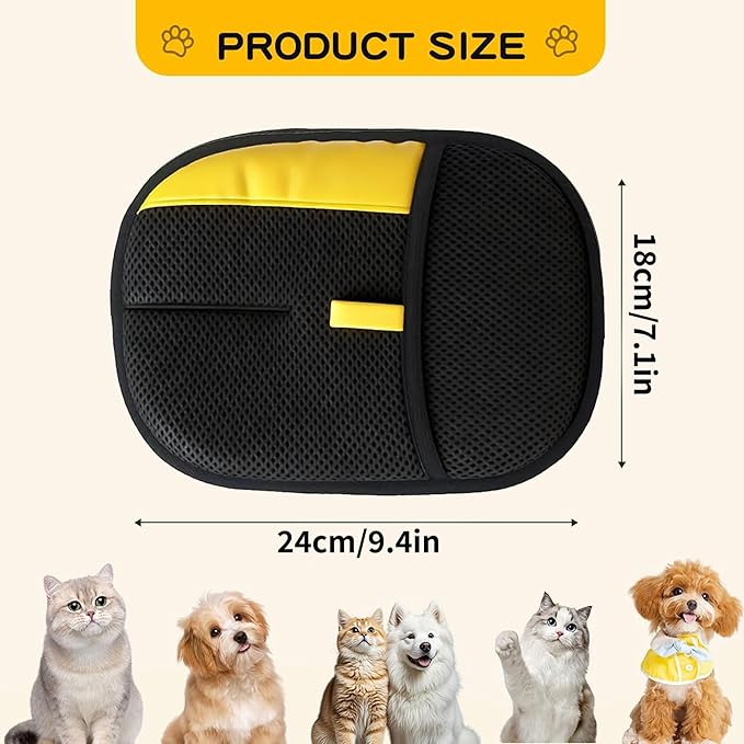 Pet Hair Removal Glove for Dogs & Cats – Upgraded Reusable Electrostatic Fur Remover Tool for Clothing, Furniture, Couch, Carpet, and Car Seats