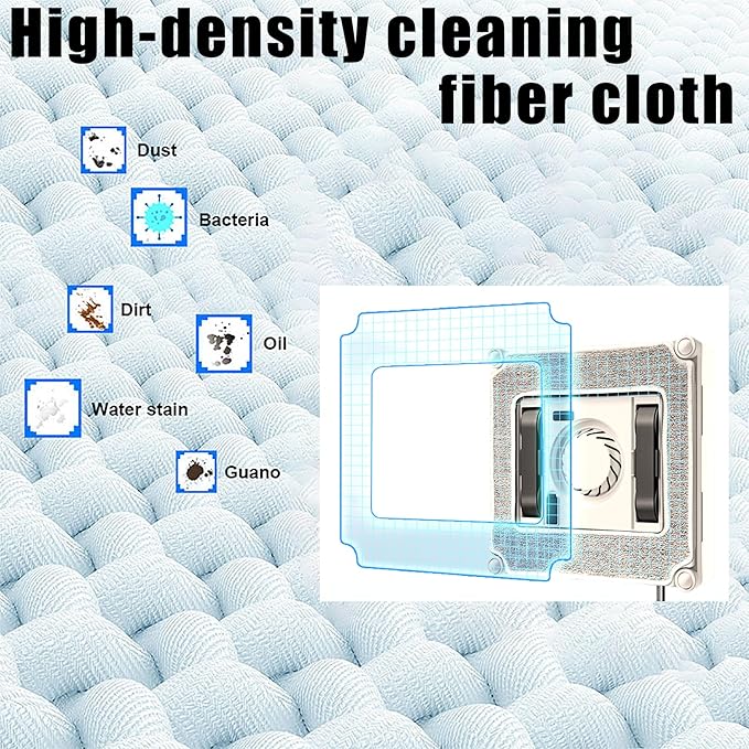 Electric Window Cleaning Robot with Z-N Path Auto Cleaning, Dual-Way Water Spray & 2500Pa Suction – Automatic Outdoor/Indoor Glass Cleaner for High-Rise Windows