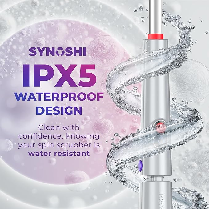 Synoshi PRO Electric Spin Scrubber Extension Handle, Electric Bathroom Scrubber for Cleaning, Extends up to 29.5 Inch (75 cm)