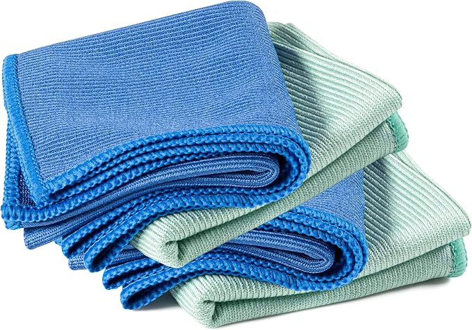 Superio Microfiber Window Cleaning Cloth, Mirror & Glass Miracle Cloth Lint & Streak Free, Washable, Large Eco-Friendly