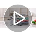 Premium Large Cotton Kitchen Towels (18"x 28", 6 Pack), Black