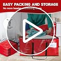 Red Moving Bags Heavy Duty Extra Large 8 Pack 97L Storage Totes with Zippers Reinforced Handles Water Resistant for College Dorm Household Home Moving Supplies