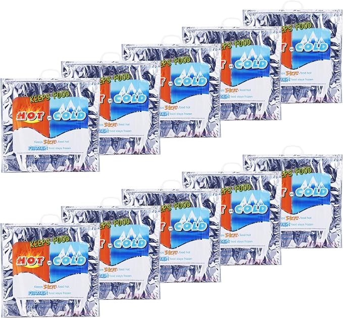 Superio Hot and Cold Insulated Bags for Food Delivery, Grocery Shopping Bags, Food Storage for Hot and Frozen Food for T