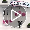 Dish Brush Set of 4 - Kitchen Scrub Brushes with Non-Slip Long Handle for Cleaning, Scrubber, Dishwashing, Dishes, Bottles, Straws, Cups, Pots & Sink, Blue