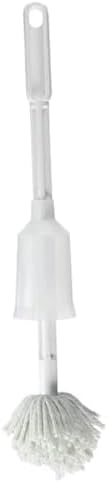 Toilet Bowl Cleaner Brush – Antimicrobial Toilet Swab with Soft Non-Scratch Head, Long Handle, Deep Cleaning Under Rim (Pack of 1)