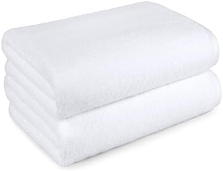 2-Piece Quick-Dry Oversize Bath Towel, 100% Cotton, 54" x 30", White