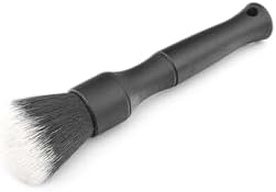 Synthetic Detailing Brush Set - Long & Short Brush - Ultra-Soft Interior Car Cleaning Brushes for, Screens, Emblems, & Tight Spaces - Black