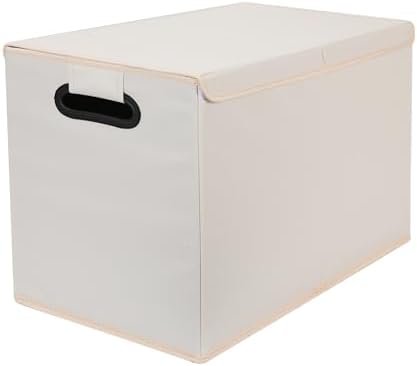Car Trunk Organizer with Lid, Beige, 600D Oxford Cloth, Collapsible, for Automobiles, 26x13x16 Inches, 83 Liters