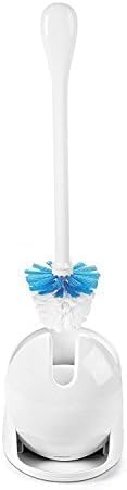 OXO Good Grips Compact Toilet Brush & Canister, Toilet Bowl Brush and Holder with Automatic Canister Door, Bathroom and Small Spaces Cleaning Supplies Essential (Pack of 6)