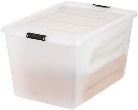 4-Pack 55 Quart Clip Box with Latching Lid