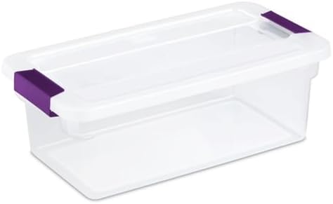 ClearView Latch Boxes, Storage Bins with Lids, 6 Quart, 12-Pack