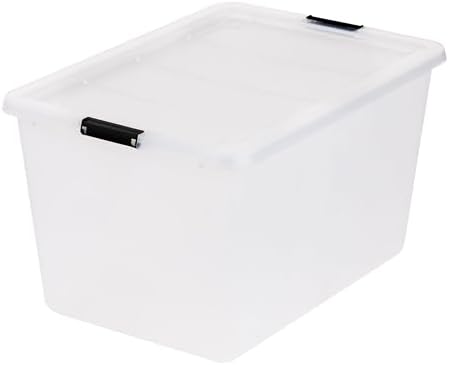 4-Pack 55 Quart Clip Box with Latching Lid