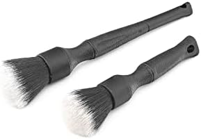 TriGrip Ultra-Soft Detailing Brush Set - Scratch-Free Cleaning for Exterior, Interior Panels, Emblems, Badges, Gauges, Infotainment Screen - Black