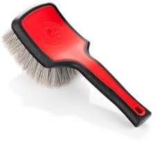 ProGrip XL Tire Brush - Ergonomic ProGrip Handle - Stiff Synthetic Bristles to Cut Through Grime - Red and Black