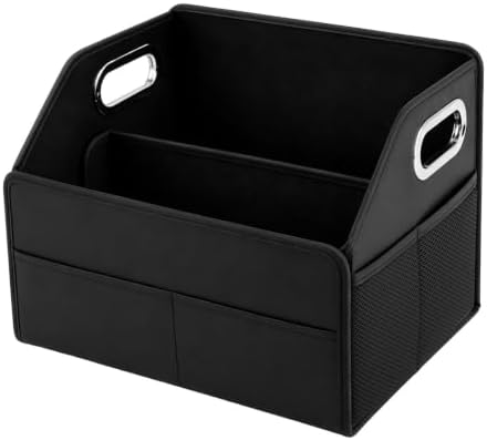 Car Storage Organizer, Waterproof PU Leather Car Organizer, Foldable Car