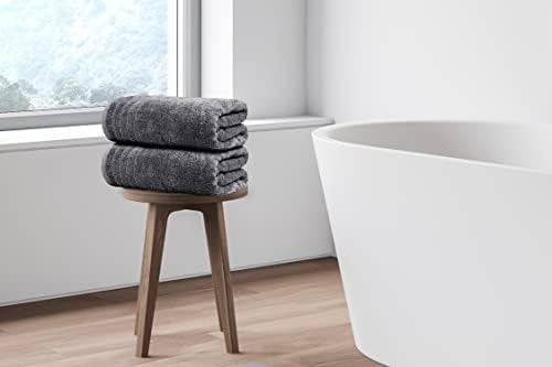 4 Piece Extra Large Bath Towels 30 x 60 Inches, Dark Grey