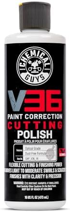 V36 Optical Grade Cutting Polish for Paint, White, 16 oz