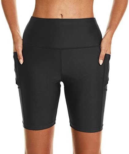 Women's 3''/5''/7''/9''/12'' Swim Board Shorts UPF50+ High Waisted Quick Dry Swimsuit Bottoms with Pockets Liner