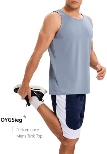 6 Pack Men's Workout Tank Tops Athletic Muscle Gym Shirts