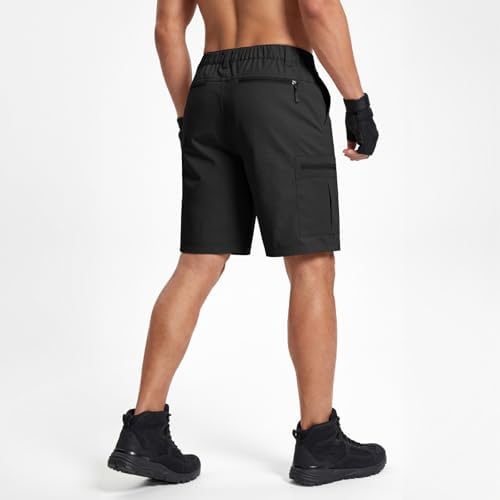 Mens Hiking Cargo Shorts 9 Inch Inseam Quick Dry