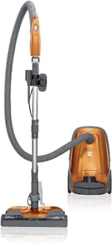 81214 200 Series Pet Friendly Lightweight Bagged Canister Vacuum with HEPA, 2 Motor System, and 3 Cleaning Tools-Orange