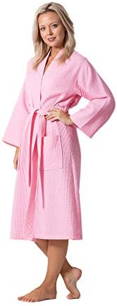 Waffle Knit Lightweight Kimono Spa & Bath Robes for Women - Quick Dry - Soft