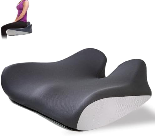 Memory Foam Seat Cushion for Office Chair & Car, Ergonomic U-Cutout