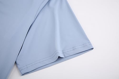 Mens Golf Shirt Quick-Dry Solid Short Sleeve Polo Shirts