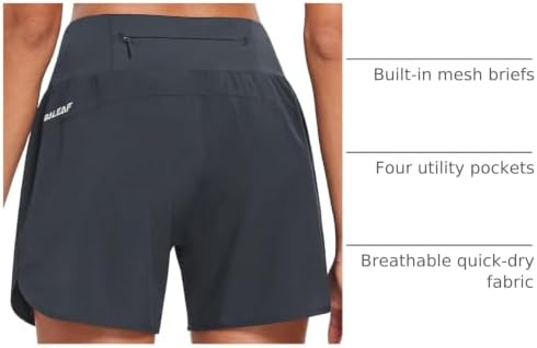 Women's 5" Workout Running Shorts with Liner Quick Dry Athletic