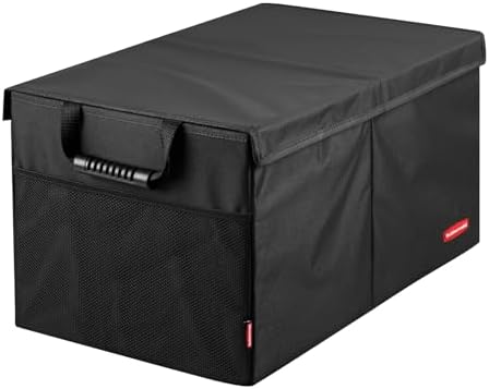 Car Organizer, Collapsible Trunk Organizer, Multi-Compartment Car Storage Organization for Car Accessories, 2 Compartments With Cover, 21.65"*14.17"*12.2"