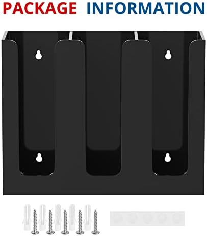 Acrylic Cup and Lid Holder, 3 Compartment, Disposable Coffee Cup Dispenser Cup Storage Organizer, Black