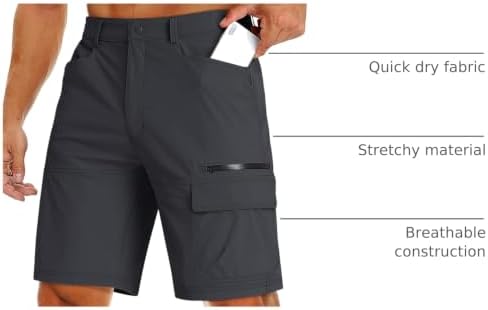 Men's Hiking Cargo Shorts 9" Quick Dry Lightweight Summer Casual Shorts for Men Work Golf Outdoor 5 Pockets