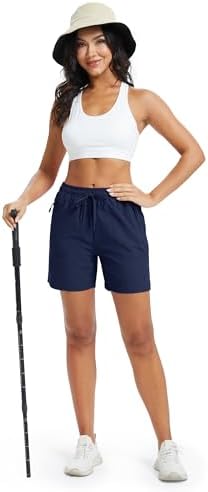 Women's 5" Hiking Shorts UPF 50+ Quick Dry Lightweight Athletic Running Golf Summer Casual Shorts with Pockets